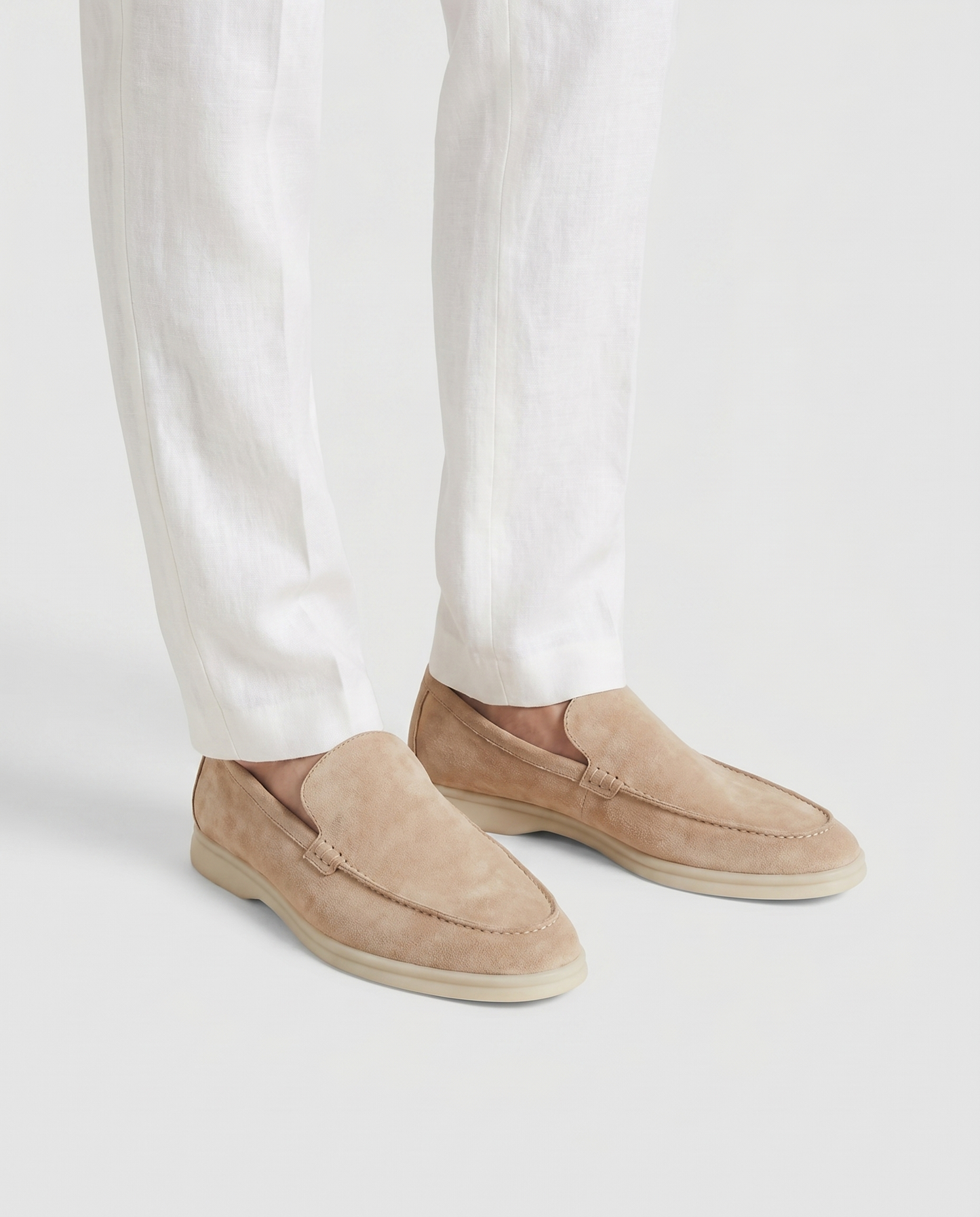 Belluno Suede Loafers - Beige