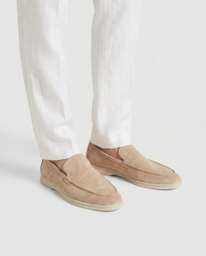 Belluno Suede Loafers - Beige