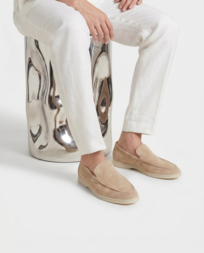 Belluno Suede Loafers - Beige