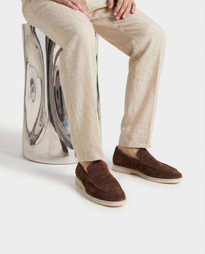 Belluno Suede Loafers - Beige