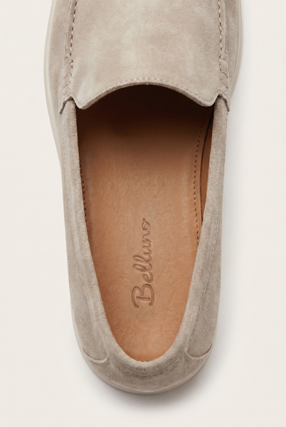 Belluno Classic Suede Loafers Burgundy