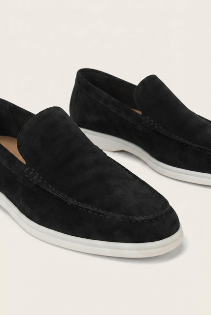 Belluno Classic Suede Loafers Burgundy