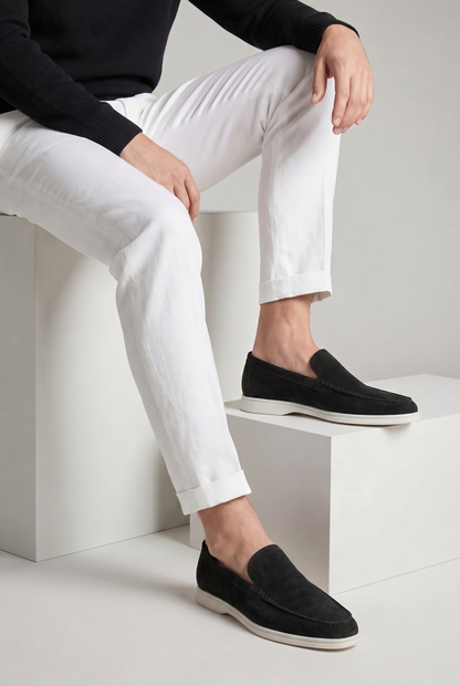 Belluno Classic Suede Loafers Burgundy