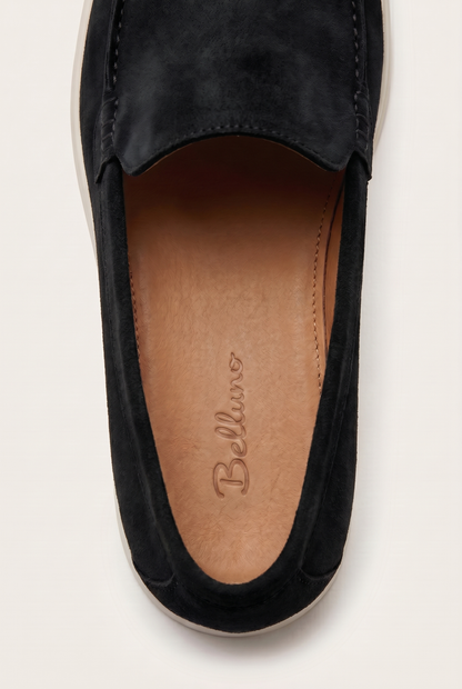 Belluno Classic Suede Loafers Burgundy
