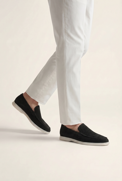 Belluno Classic Suede Loafers Burgundy