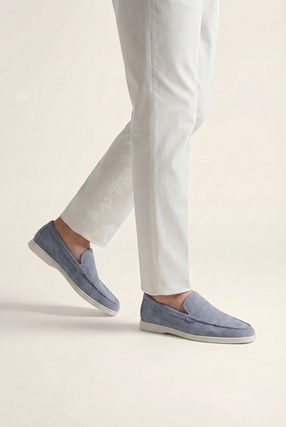 Belluno Classic Suede Loafers Burgundy