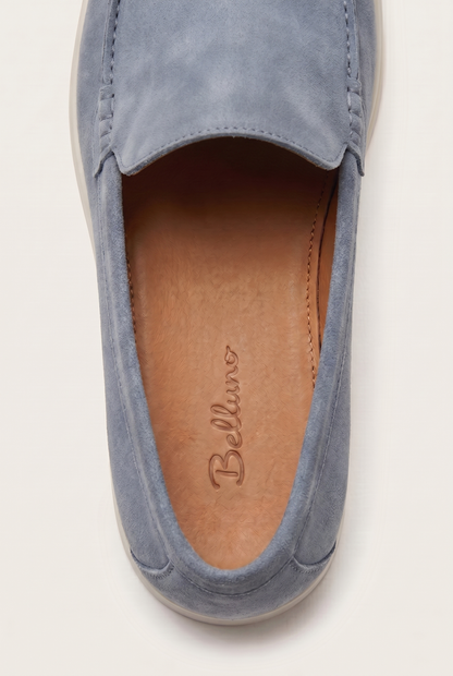 Belluno Classic Suede Loafers Burgundy