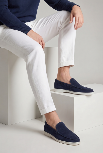 Belluno Classic Suede Loafers Burgundy