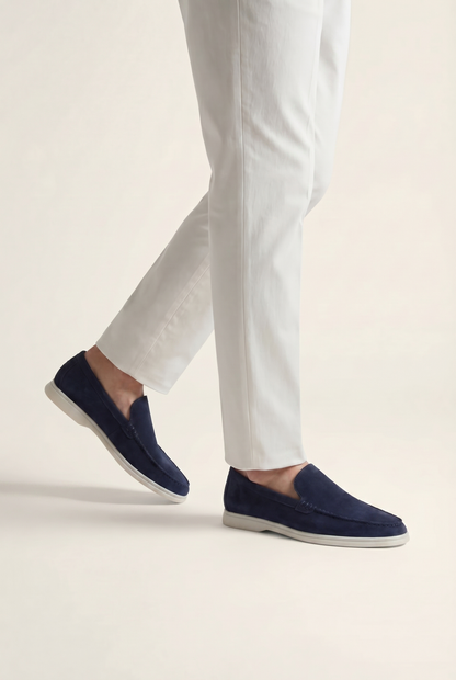 Belluno Classic Suede Loafers Burgundy
