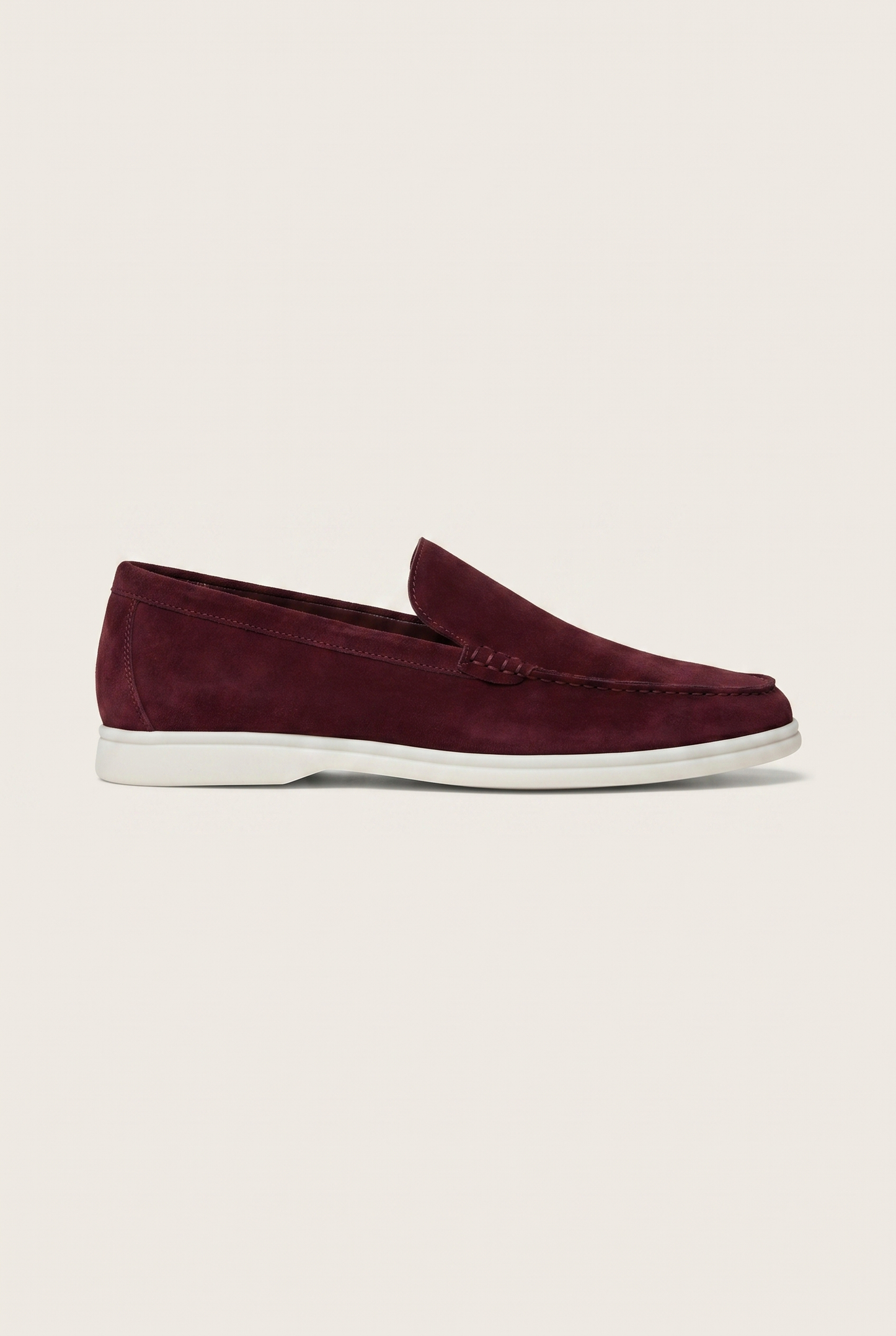 Belluno Classic Suede Loafers Burgundy