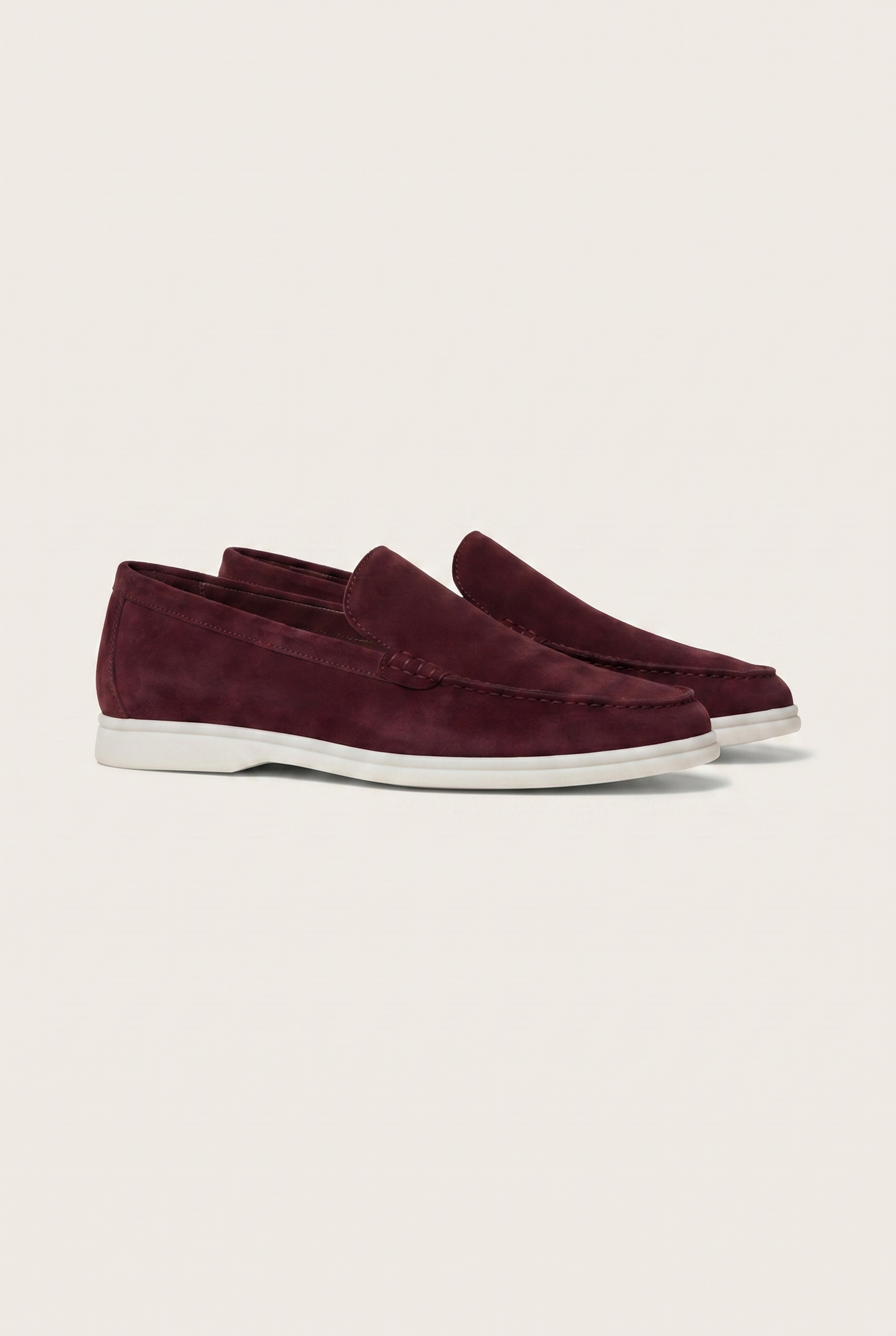 Belluno Classic Suede Loafers Burgundy