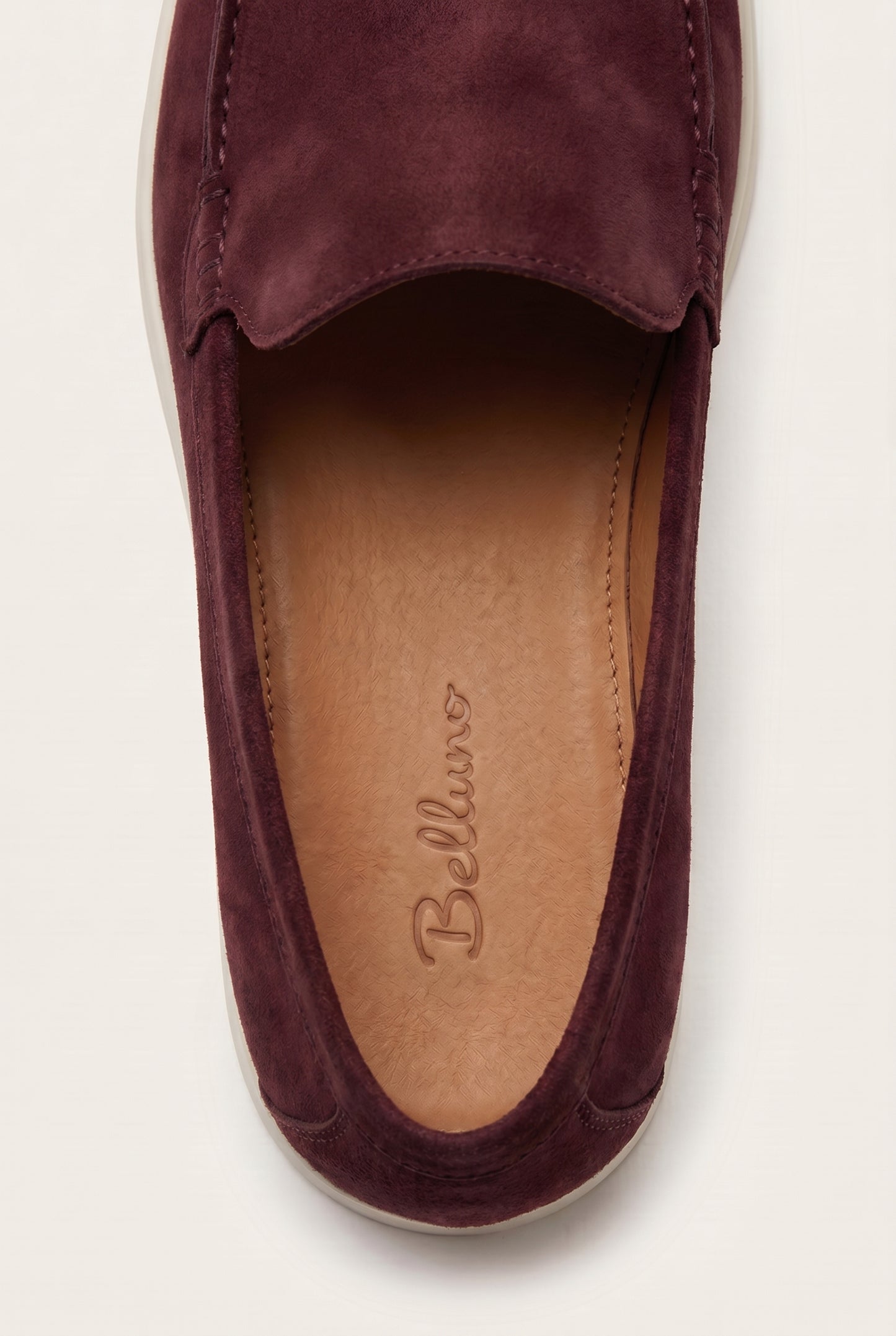 Belluno Classic Suede Loafers Burgundy