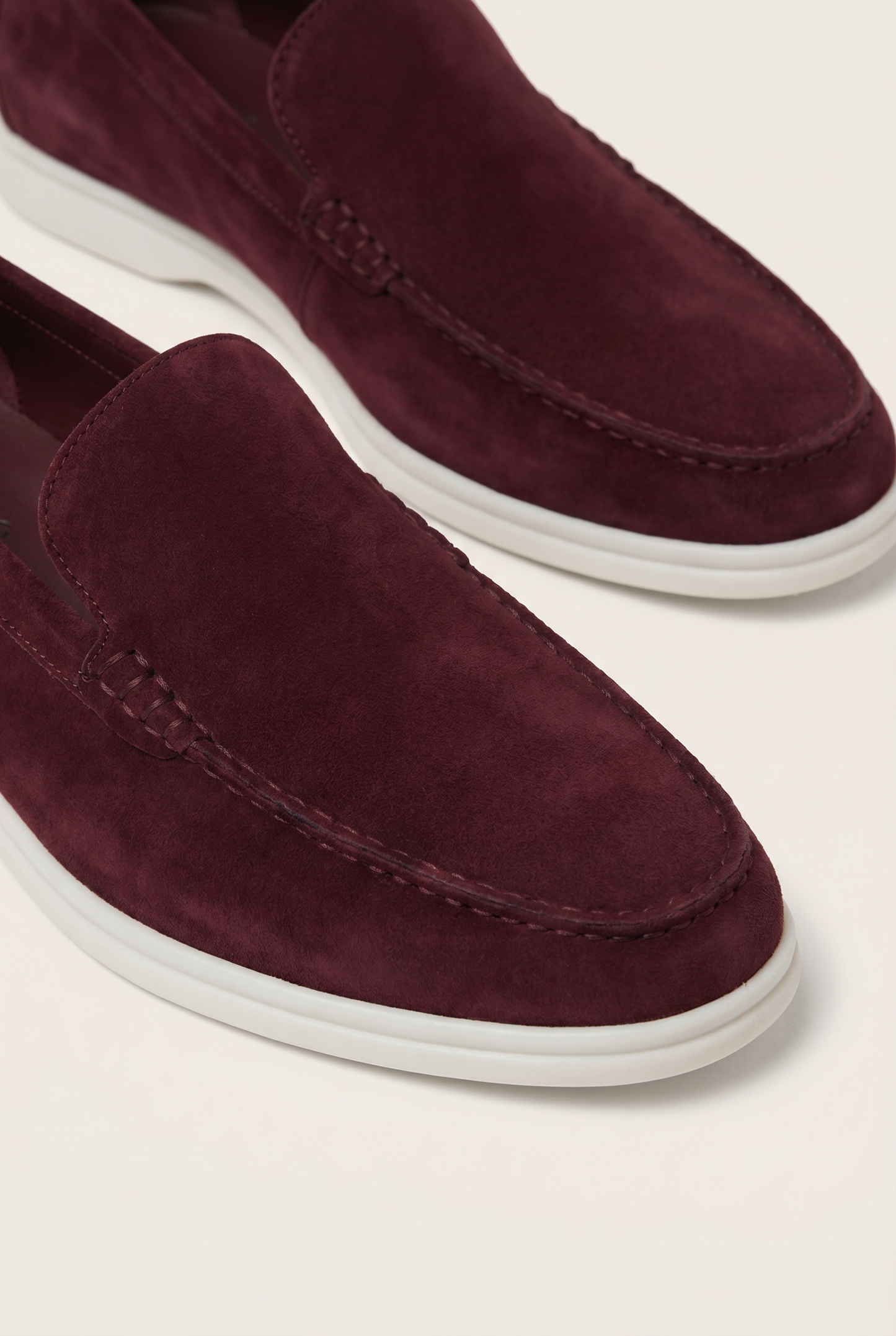 Belluno Classic Suede Loafers Burgundy