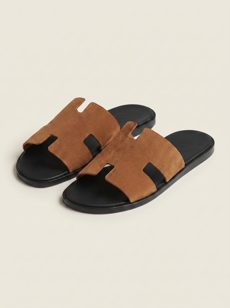 Belluno Suede Sandals Brown