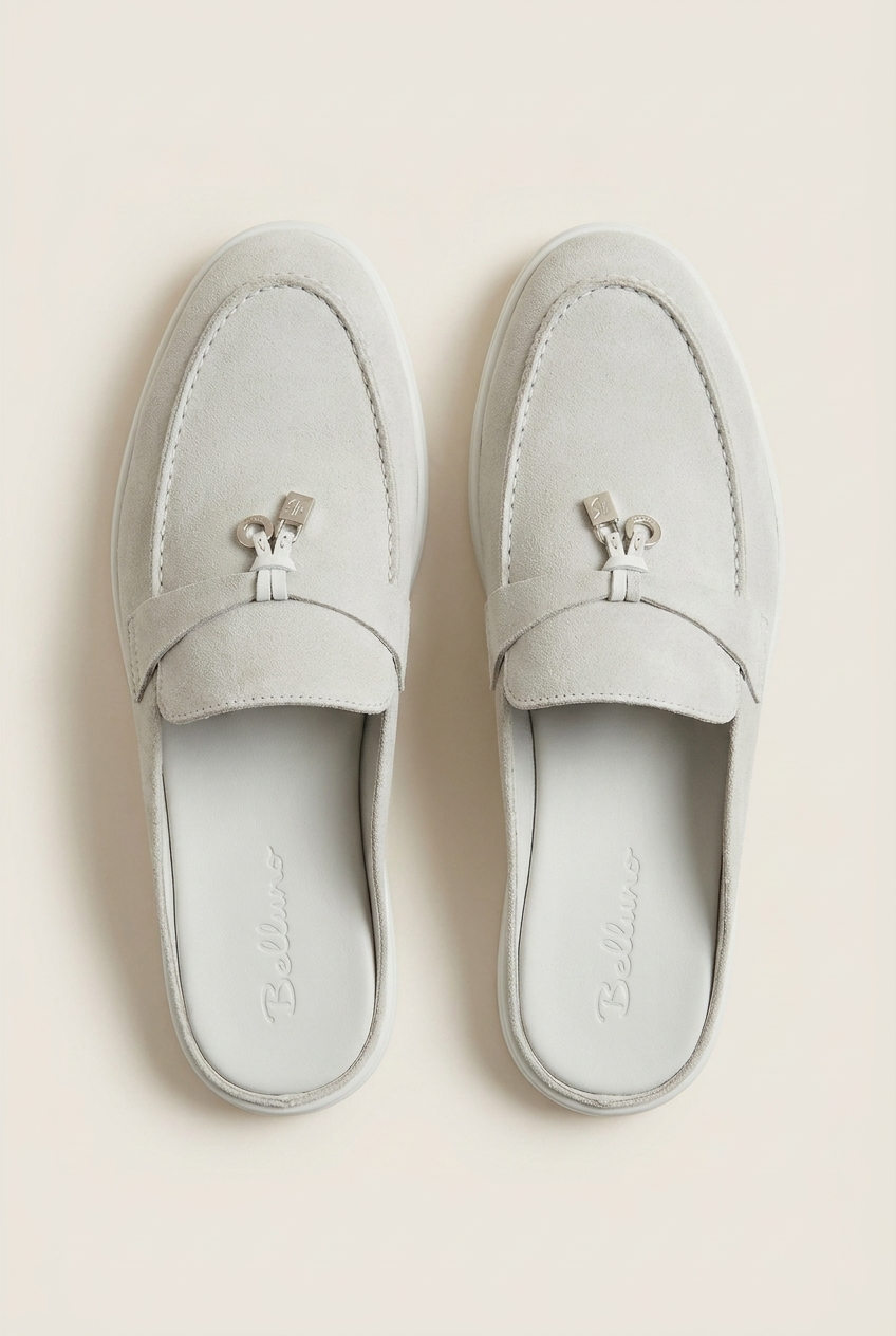 Belluno Women's Suede Mules Navy