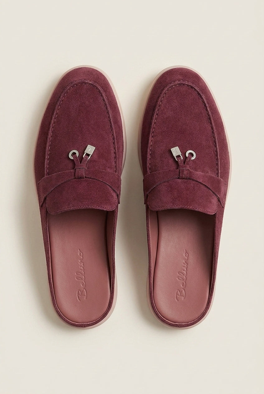 Belluno Women's Suede Mules Navy