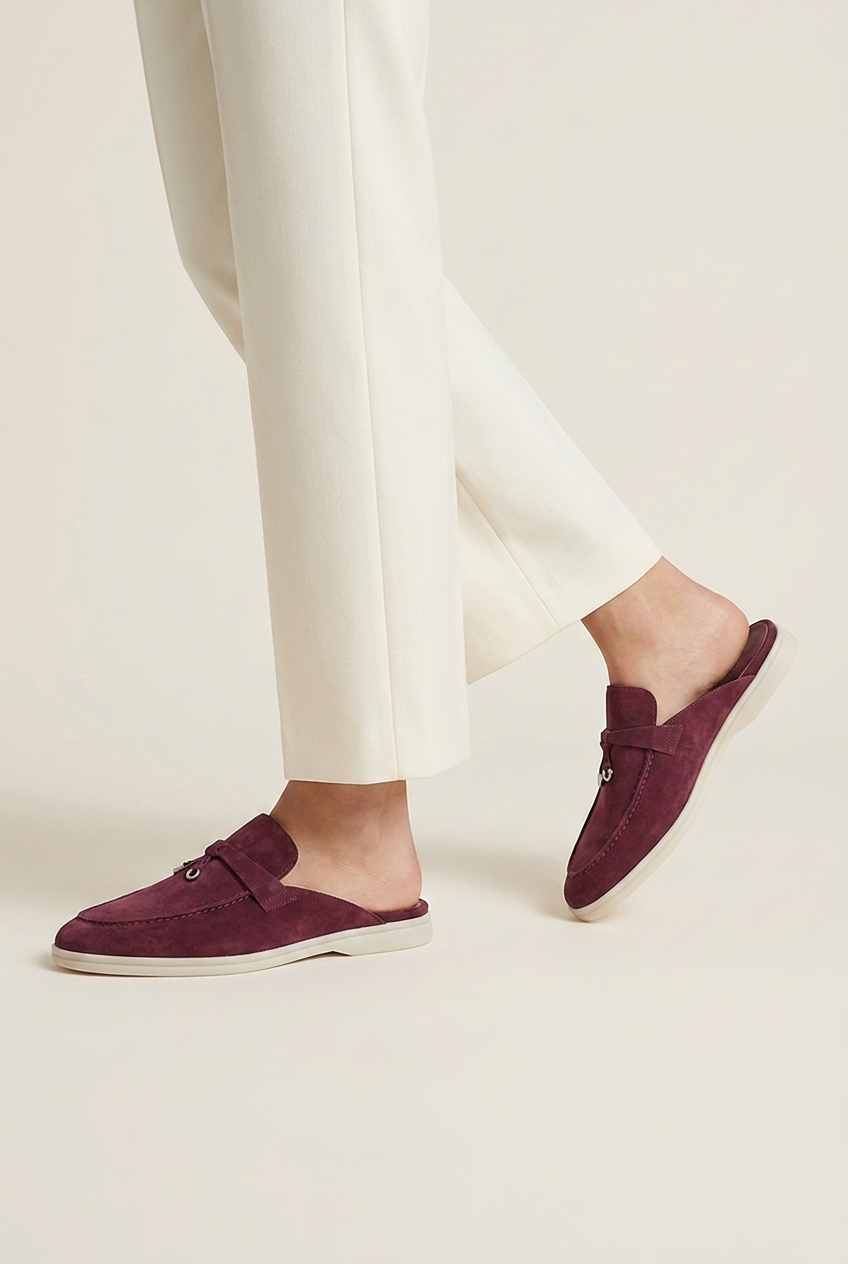 Belluno Women's Suede Mules Navy