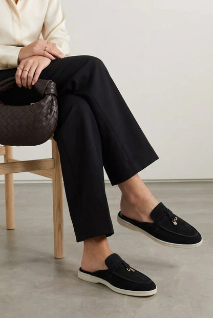 Belluno Women's Suede Mules Navy