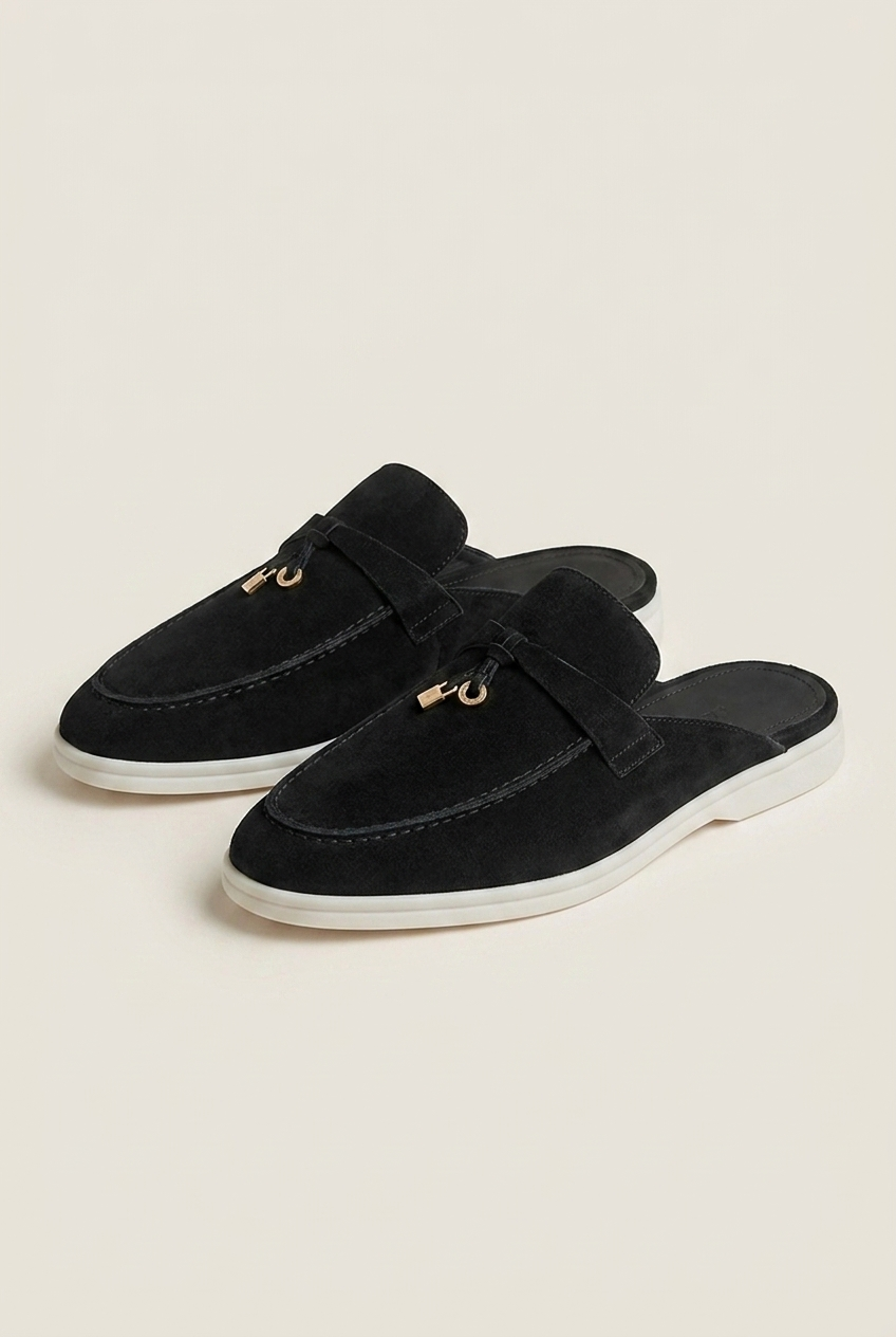 Belluno Women's Suede Mules Navy