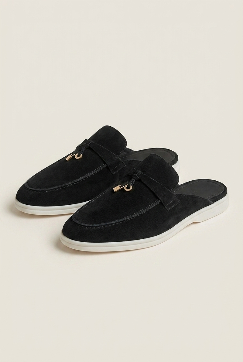 Belluno Women's Suede Mules Black