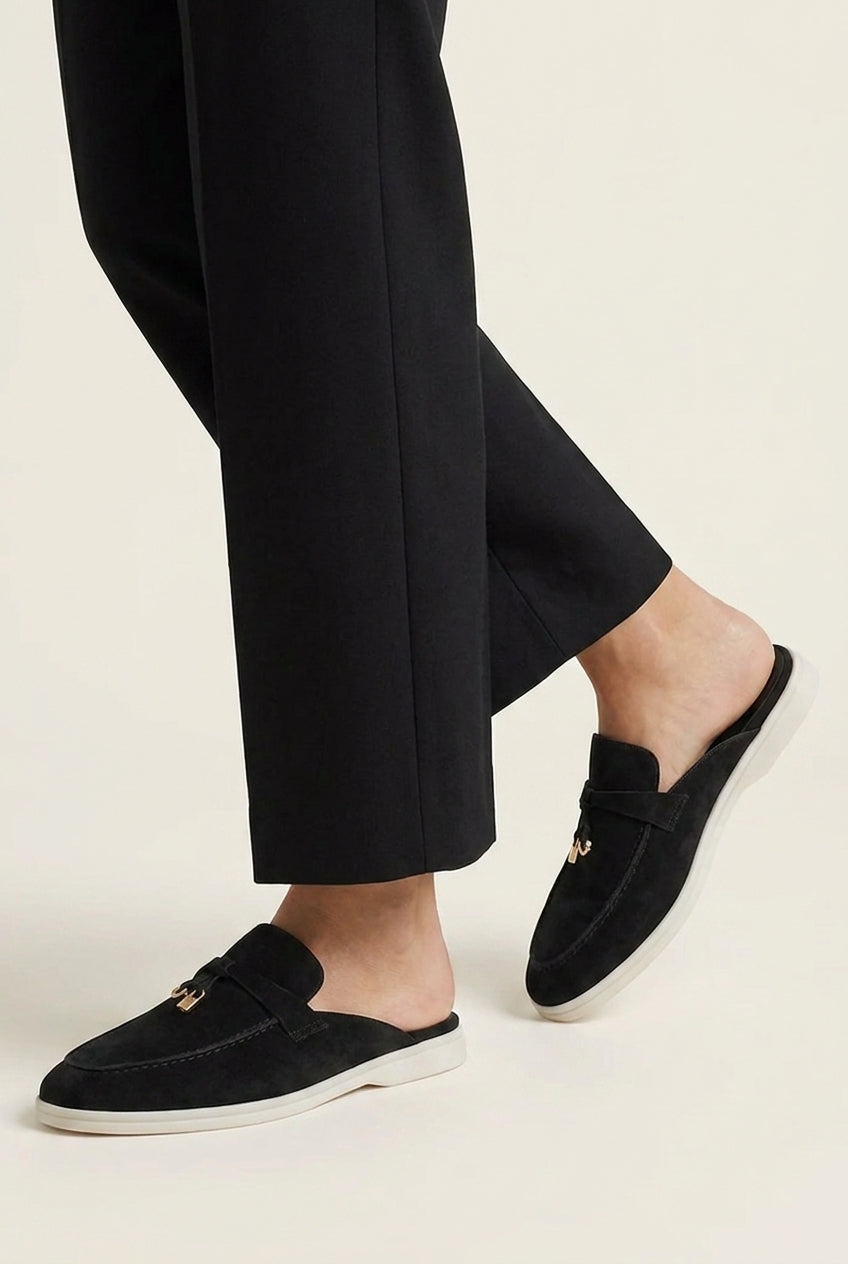 Belluno Women's Suede Mules Navy