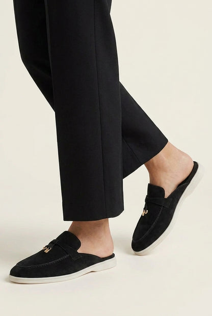 Belluno Women's Suede Mules Navy