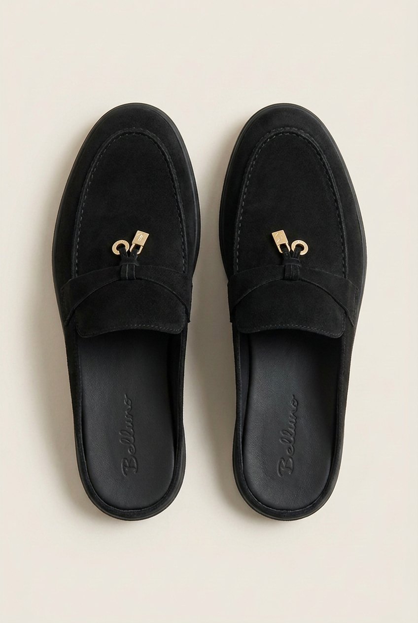 Belluno Women's Suede Mules Navy