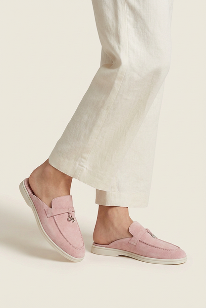 Belluno Women's Suede Mules Navy