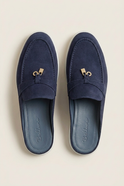 Belluno Women's Suede Mules Navy