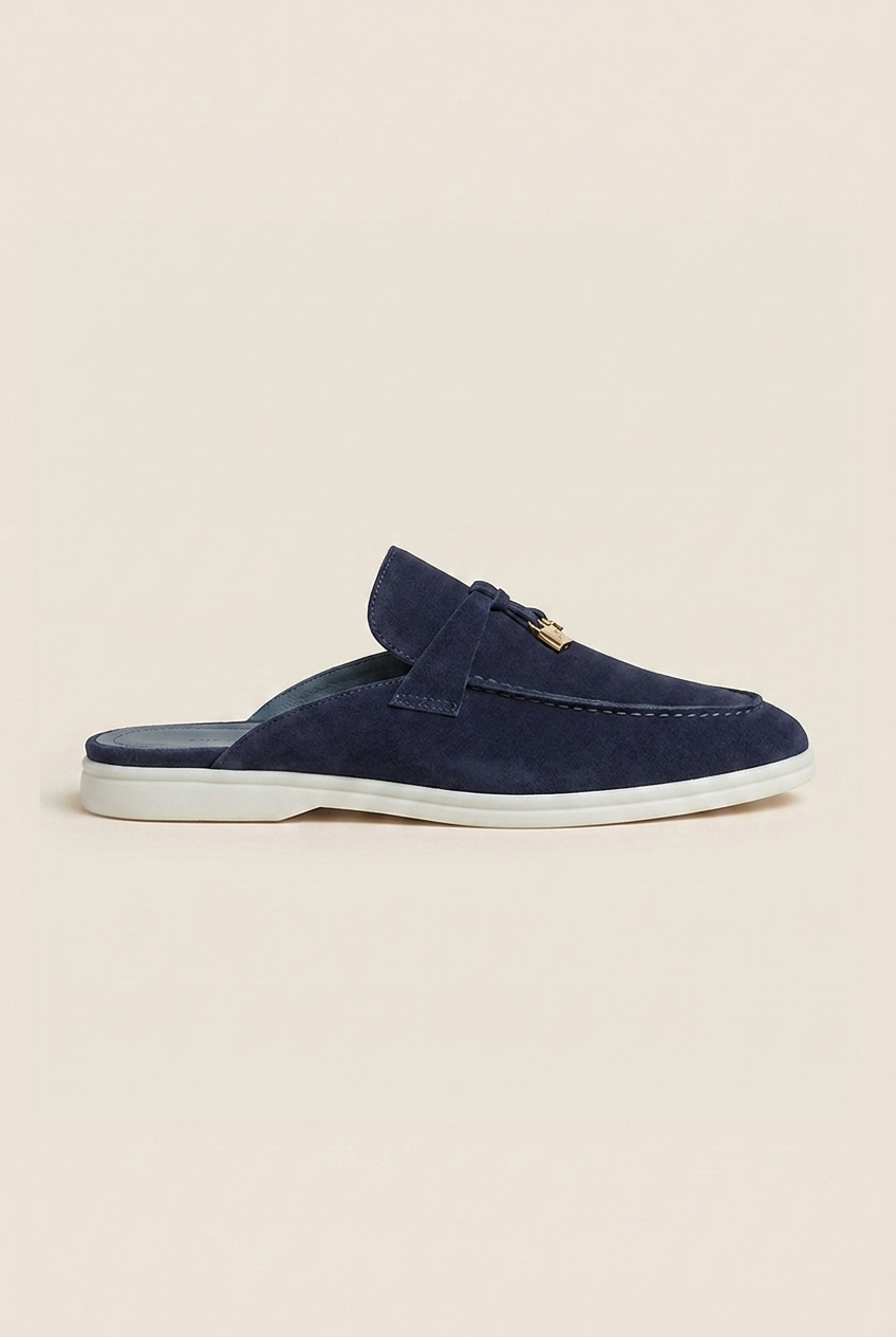 Belluno Women's Suede Mules Navy