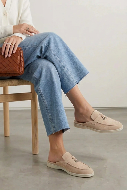 Belluno Women's Suede Mules Navy