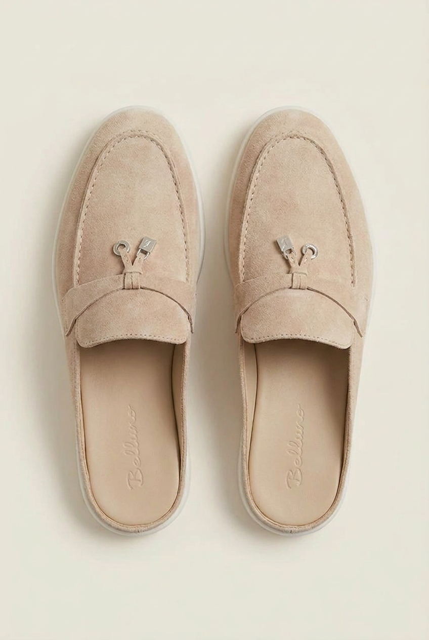 Belluno Women's Suede Mules Navy
