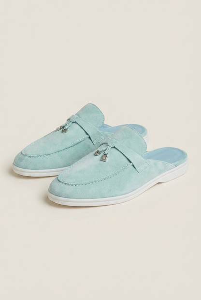 Belluno Women's Suede Mules Navy