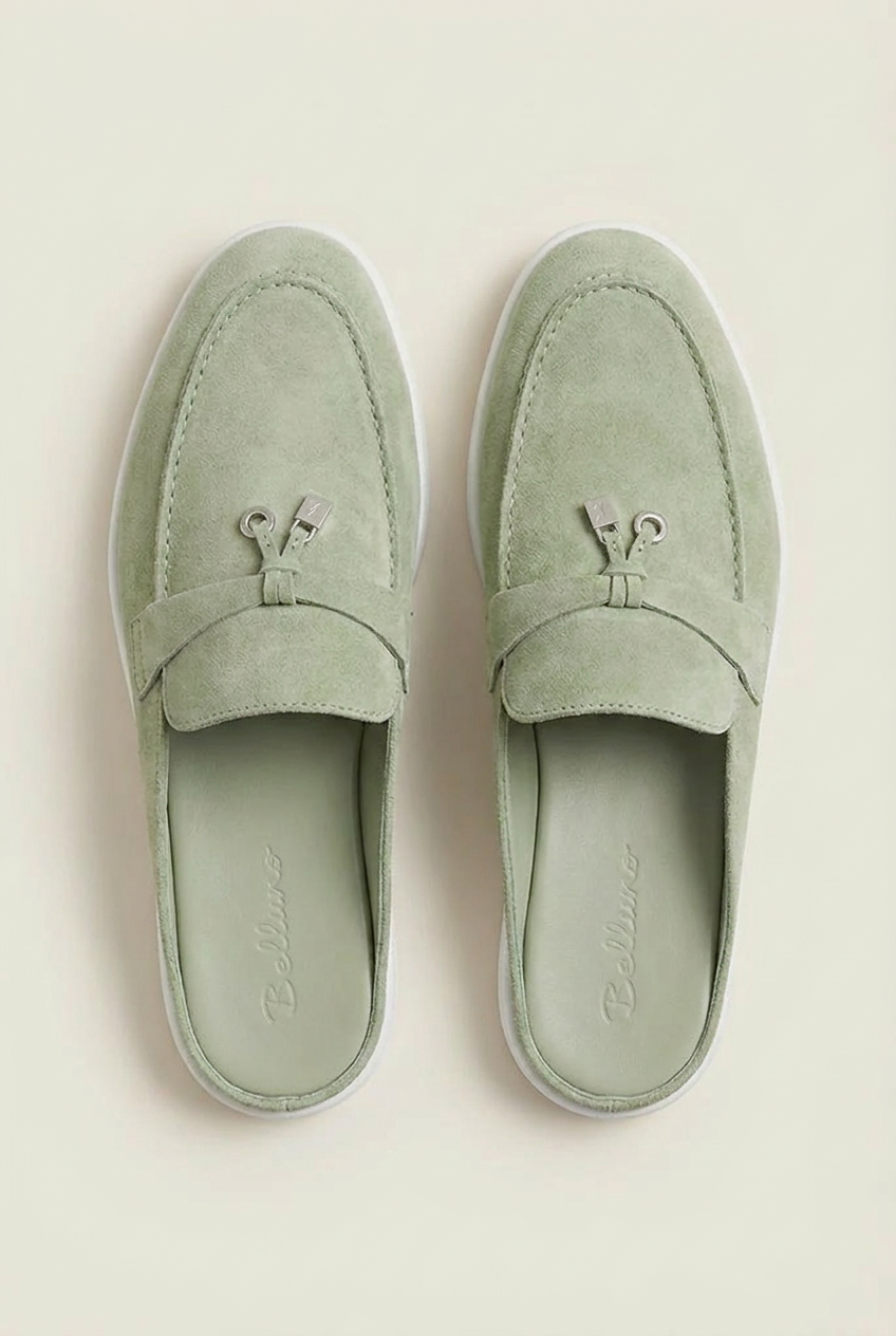 Belluno Women's Suede Mules Navy