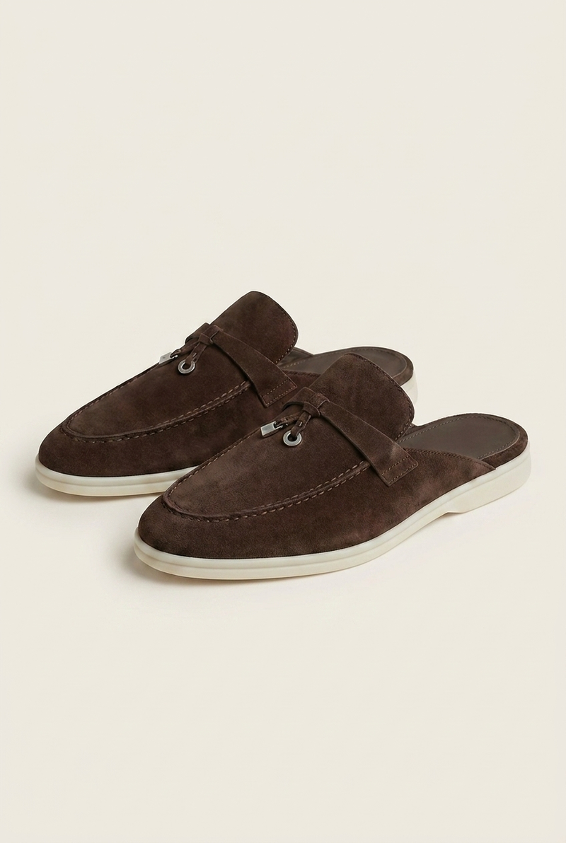 Belluno Women's Suede Mules Brown