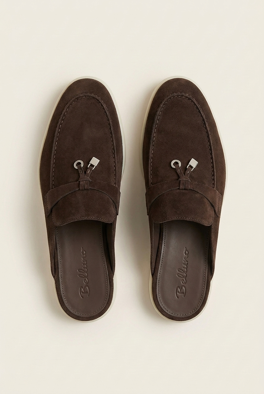 Belluno Women's Suede Mules Navy