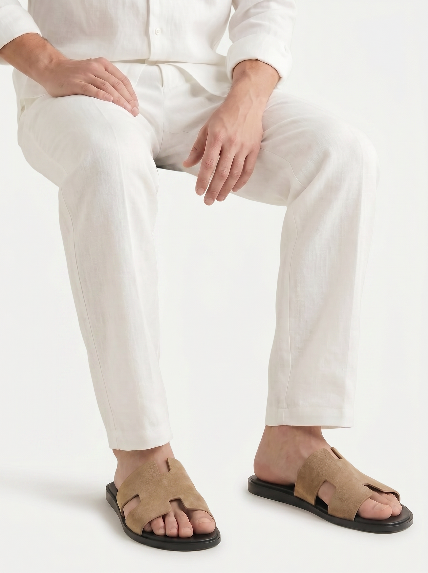 Belluno Suede Sandals Taupe